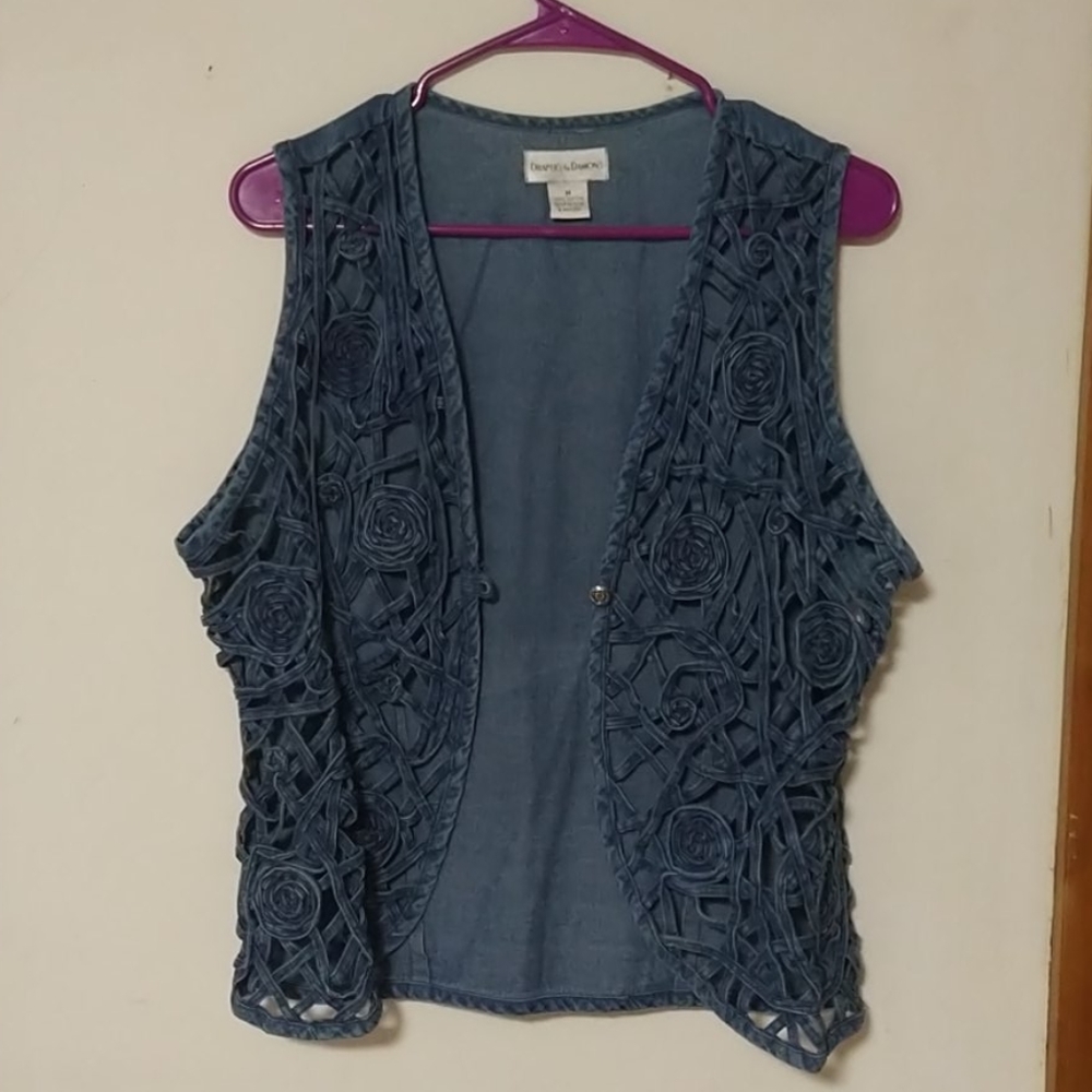 Vintage 90' Set denim vest and maxi skirt size M